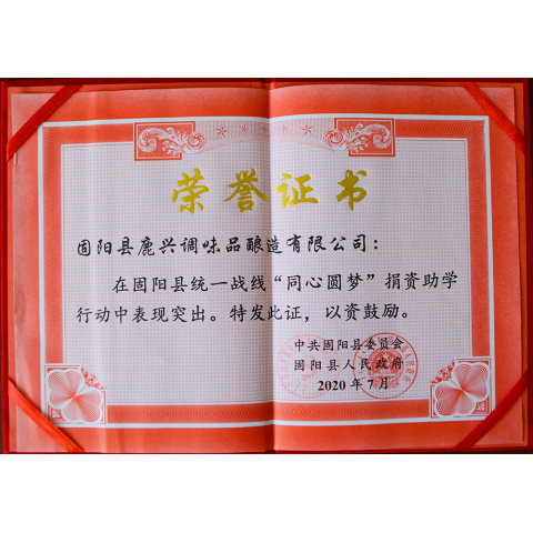 獲獎證書